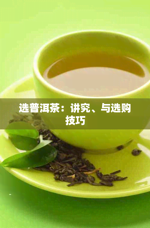 选普洱茶：讲究、与选购技巧