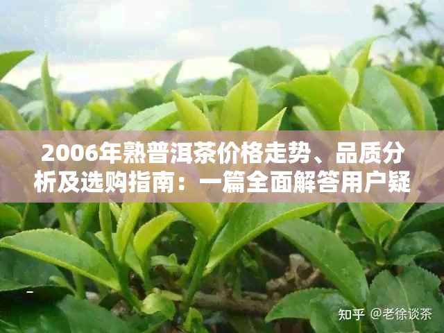 2006年熟普洱茶价格走势、品质分析及选购指南：一篇全面解答用户疑问的文章