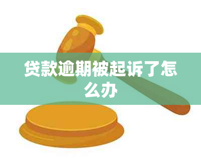 贷款逾期被起诉了怎么办