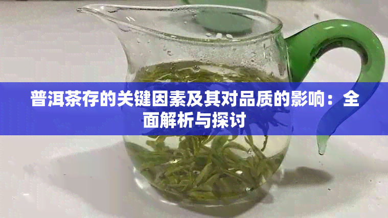 普洱茶存的关键因素及其对品质的影响：全面解析与探讨