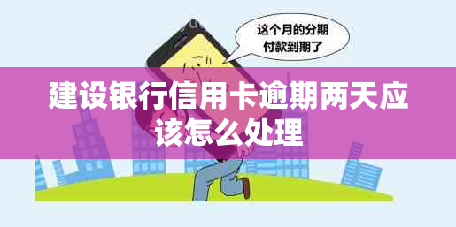 建设银行信用卡逾期两天应该怎么处理