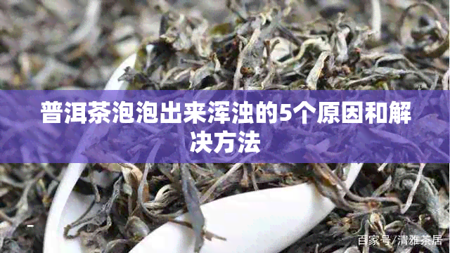 普洱茶泡泡出来浑浊的5个原因和解决方法