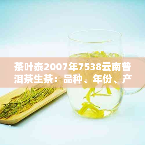 茶叶泰2007年7538云南普洱茶生茶：品种、年份、产地、品质全面解析