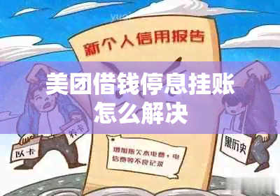 美团借钱停息挂账怎么解决