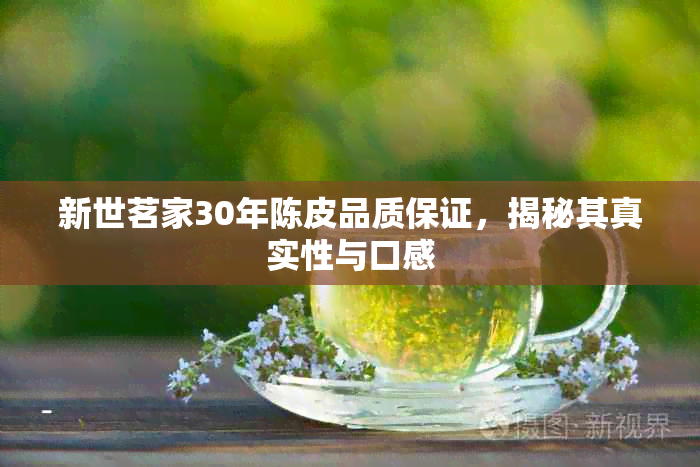 新世茗家30年陈皮品质保证，揭秘其真实性与口感