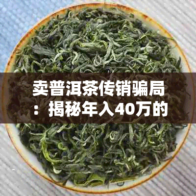 卖普洱茶传销骗局：揭秘年入40万的案例与话术