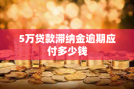 5万贷款滞纳金逾期应付多少钱