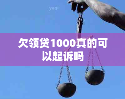 欠领贷1000真的可以起诉吗