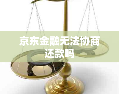 京东金融无法协商还款吗