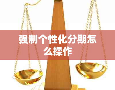 强制个性化分期怎么操作