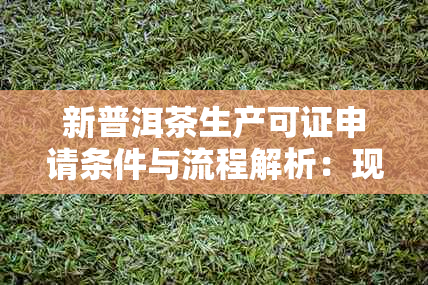 新普洱茶生产可证申请条件与流程解析：现在是否必要？