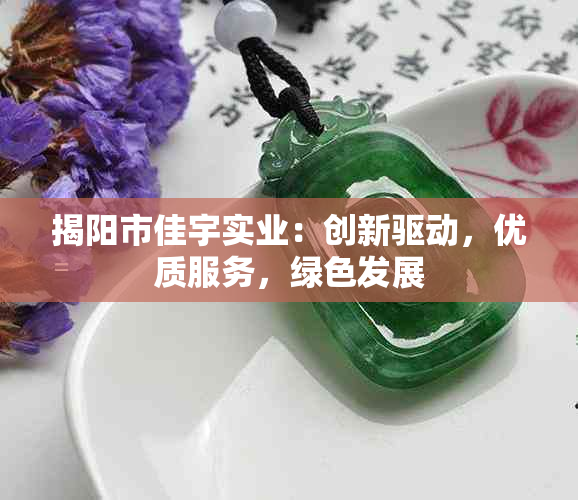 揭阳市佳宇实业：创新驱动，优质服务，绿色发展