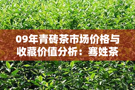 09年青砖茶市场价格与收藏价值分析：骞姓茶叶的特殊地位