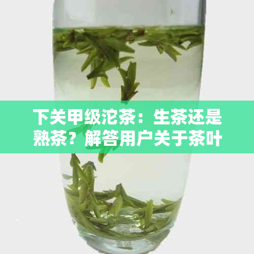 下关甲级沱茶：生茶还是熟茶？解答用户关于茶叶类型的疑问