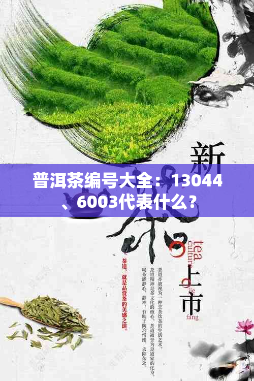 普洱茶编号大全：13044、6003代表什么？