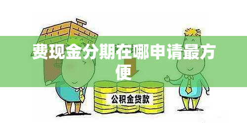 费现金分期在哪申请最方便