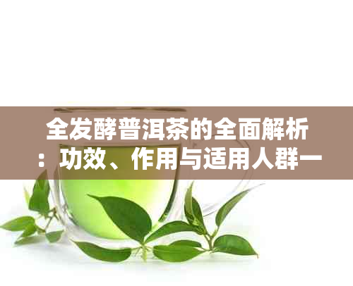 全发酵普洱茶的全面解析：功效、作用与适用人群一览无余