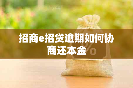 招商e招贷逾期如何协商还本金