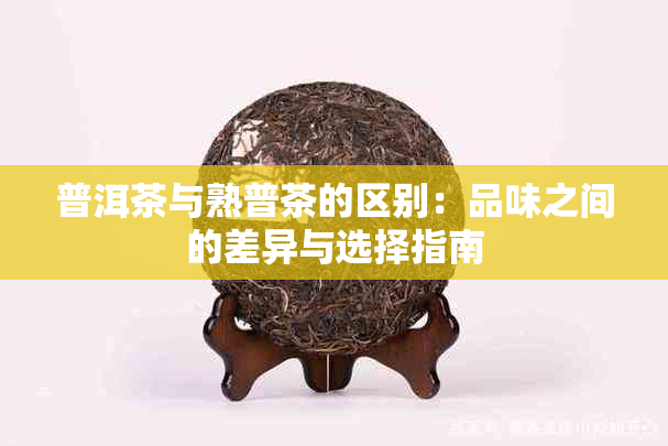 普洱茶与熟普茶的区别：品味之间的差异与选择指南