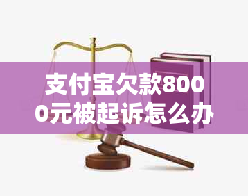 支付宝欠款8000元被起诉怎么办