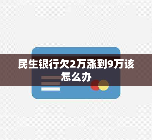 民生银行欠2万涨到9万该怎么办