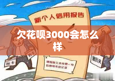 欠花呗3000会怎么样