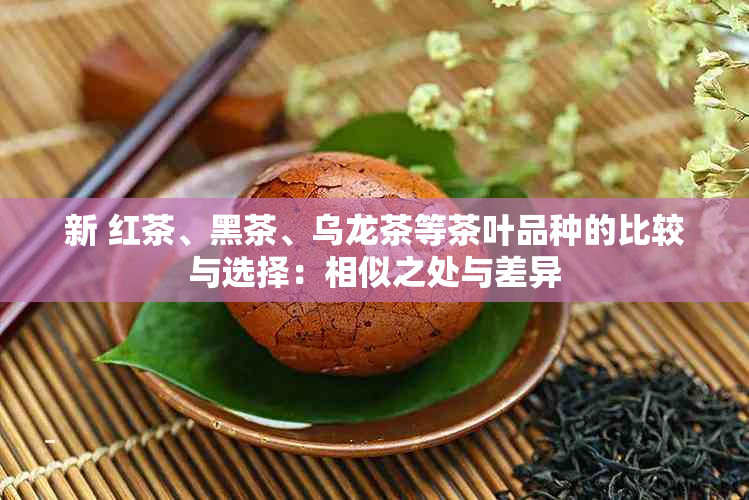 新 红茶、黑茶、乌龙茶等茶叶品种的比较与选择：相似之处与差异