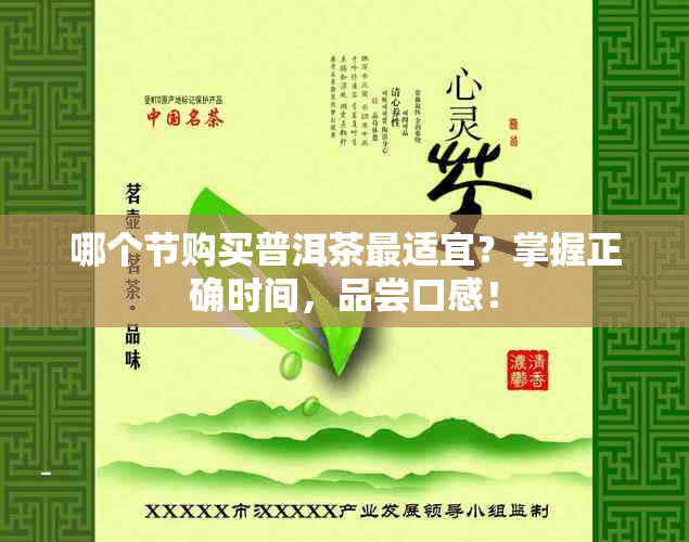 哪个节购买普洱茶最适宜？掌握正确时间，品尝口感！