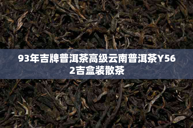 93年吉牌普洱茶高级云南普洱茶Y562吉盒装散茶