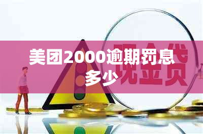 美团2000逾期罚息多少