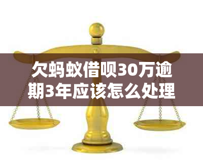 欠蚂蚁借呗30万逾期3年应该怎么处理