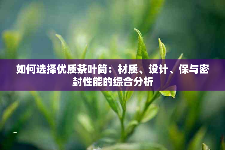 如何选择优质茶叶筒：材质、设计、保与密封性能的综合分析