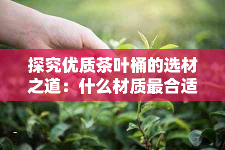 探究优质茶叶桶的选材之道：什么材质最合适？