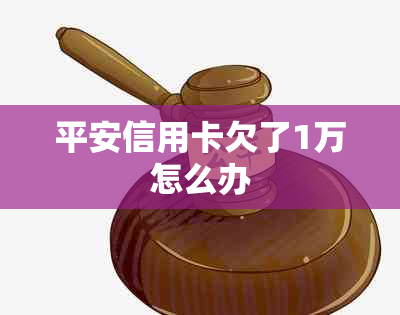 平安信用卡欠了1万怎么办