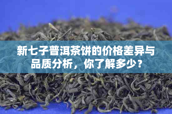 新七子普洱茶饼的价格差异与品质分析，你了解多少？