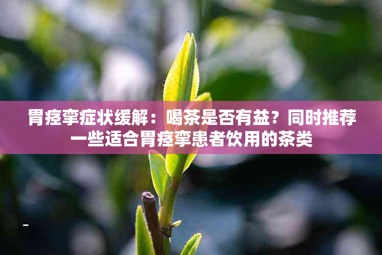 胃痉挛症状缓解：喝茶是否有益？同时推荐一些适合胃痉挛患者饮用的茶类