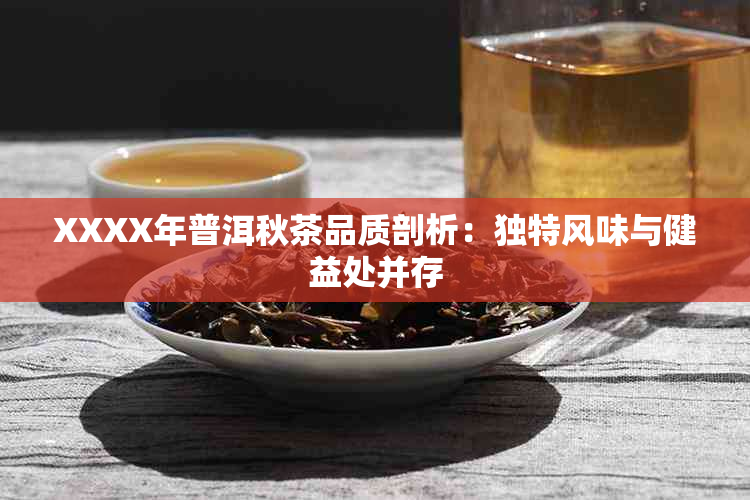 XXXX年普洱秋茶品质剖析：独特风味与健益处并存