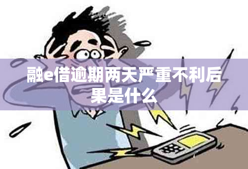 融e借逾期两天严重不利后果是什么