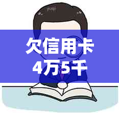 欠信用卡4万5千元怎么办解决方法