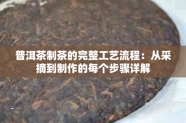 普洱茶制茶的完整工艺流程：从采摘到制作的每个步骤详解