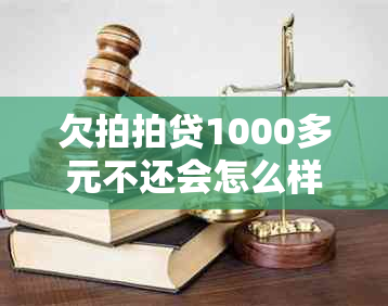 欠拍拍贷1000多元不还会怎么样