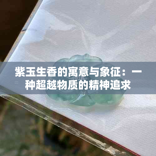 紫玉生香的寓意与象征：一种超越物质的精神追求