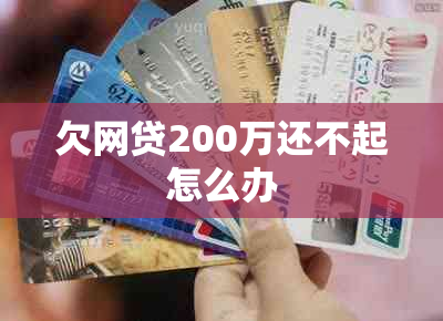 欠网贷200万还不起怎么办