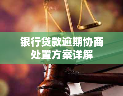 银行贷款逾期协商处置方案详解