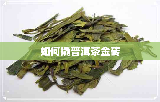 如何撬普洱茶金砖