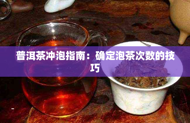 普洱茶冲泡指南：确定泡茶次数的技巧