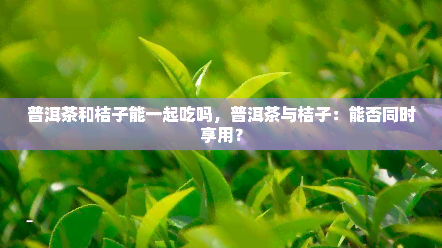 普洱茶和桔子能一起吃吗，普洱茶与桔子：能否同时享用？