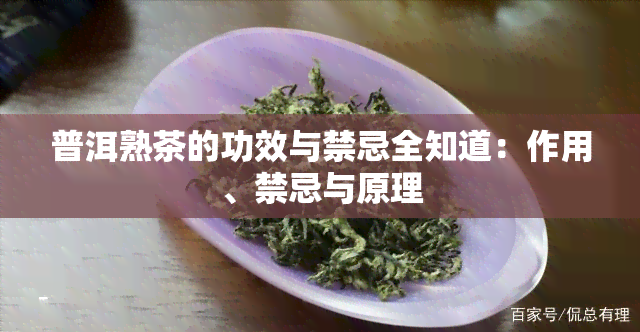 普洱熟茶的功效与禁忌全知道：作用、禁忌与原理