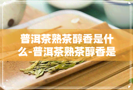 普洱茶熟茶醇香是什么-普洱茶熟茶醇香是什么味道