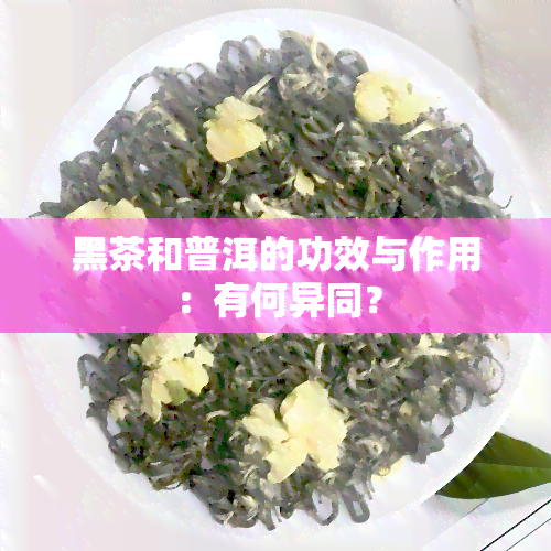 黑茶和普洱的功效与作用：有何异同？